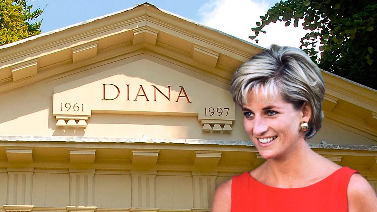 Where is Lady Diana's tomb and how many times has looting been attempted?