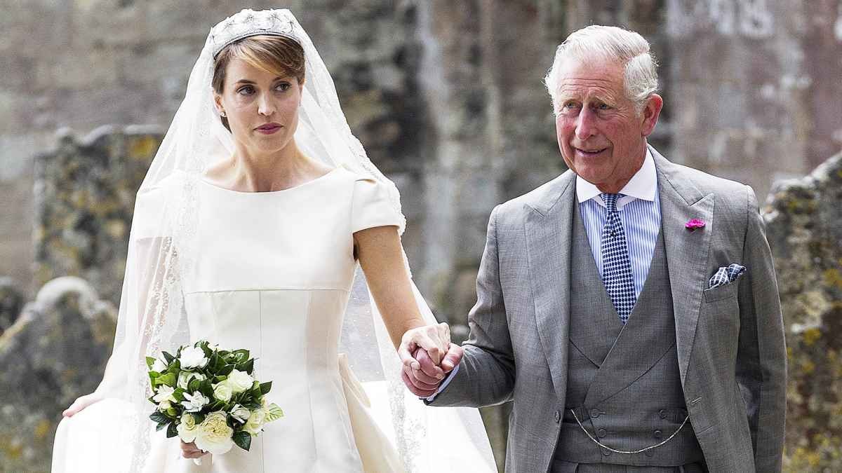 What is the tragic saga that explains why Prince Charles walked Diana's Goddaughter down the aisle - even though her own father was there in the church?